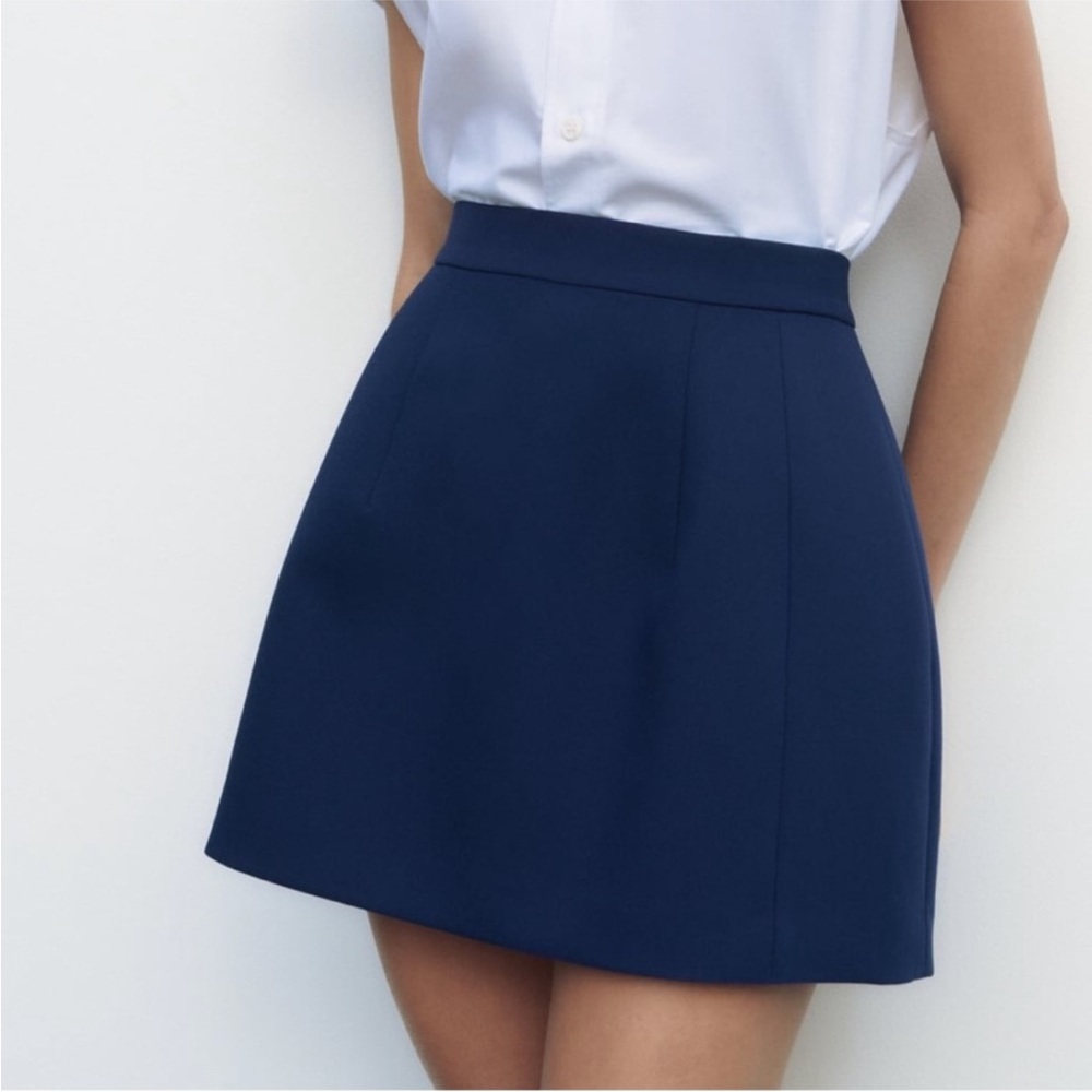 NEW NWT ZARA Blue Mini Skirt size XS